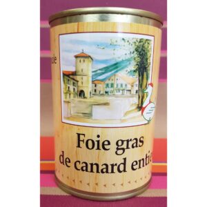 Foie gras de canard entier 390gr boite longue conservation