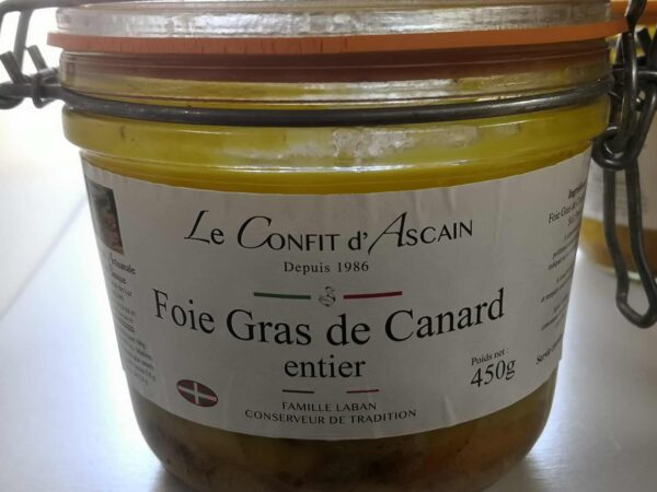 Foie gras de canard entier 450 gr, bocal longue conservation ; Médaille de Bronze au Concours Général Agricole 2023, 2024 et 2025