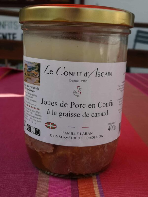 Confit de porc joues