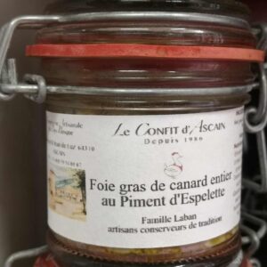 Foie gras de canard entier, Piment d'Espelette 90 gr, médaille d'argent au Concours Général Agricole 2022