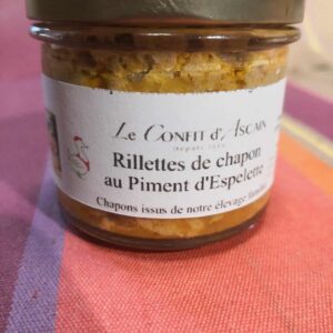 Rillettes de chapon au piment d'Espelette AOP 90g